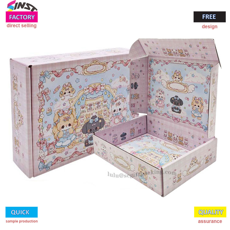 কাপড়ের জন্য রঙিন rug েউখেলান কাগজ বিমান বাক্স